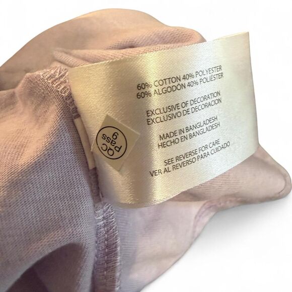 Eddie Bauer S Lavender Cap Sleeve Henley Button Front Top Stretch Cotton Blend - Picture 8 of 9